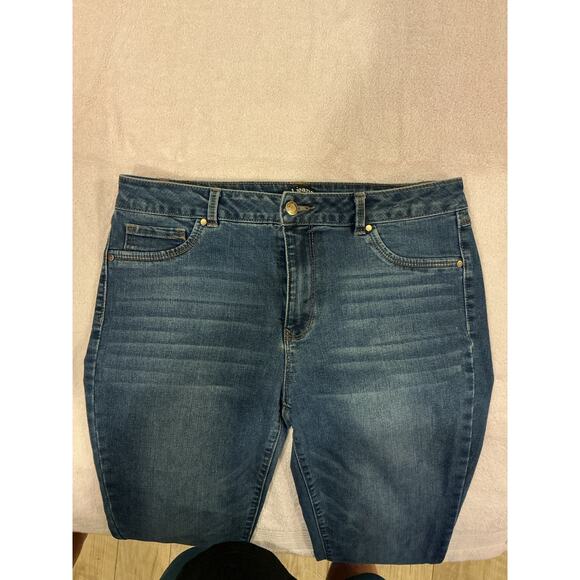 d.jeans Women’s Skinny Jeans Medium Wash Stretch Denim Size 12 - Picture 4 of 7